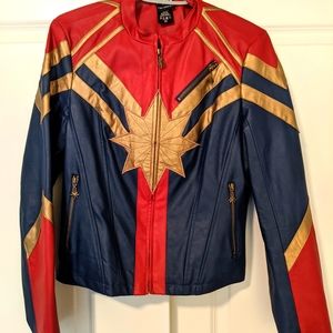Captain Marvel faux leather jacket